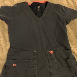 Navy blue med couture scrub set